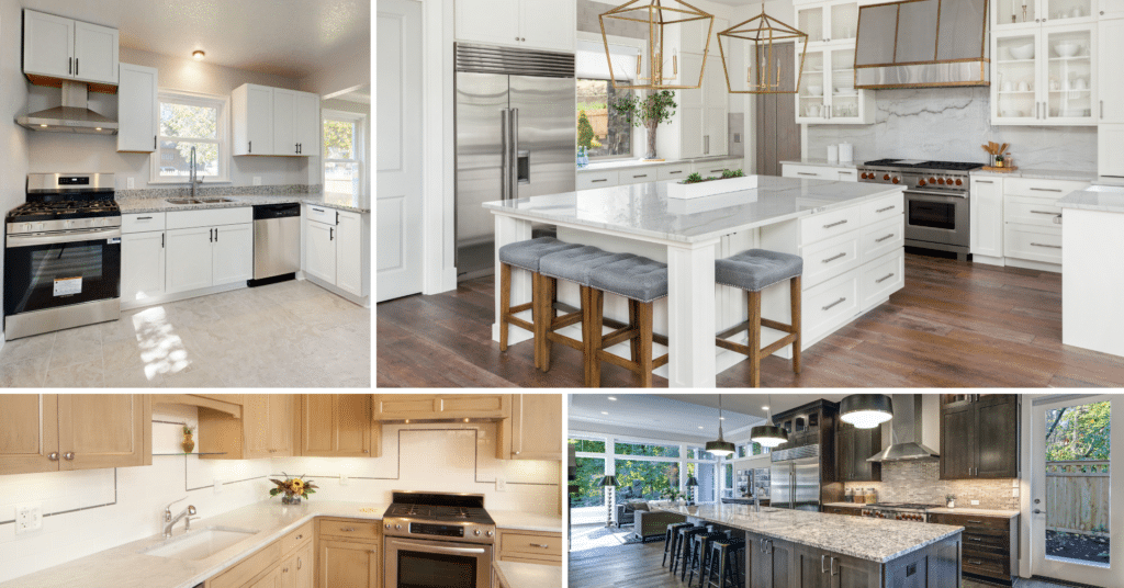 Kitchen Renovation Guide: From Cabinets to Countertops 1 collage of various kitchens
